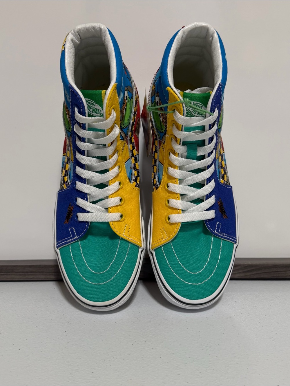 Vans x Sesame Street Sk8-Hi 'Oscar's Taxi Service' Sneakers-Size 6/7 New - Picture 5 of 9